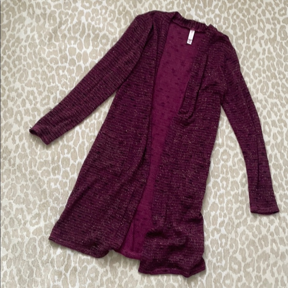target long purple cardigan!